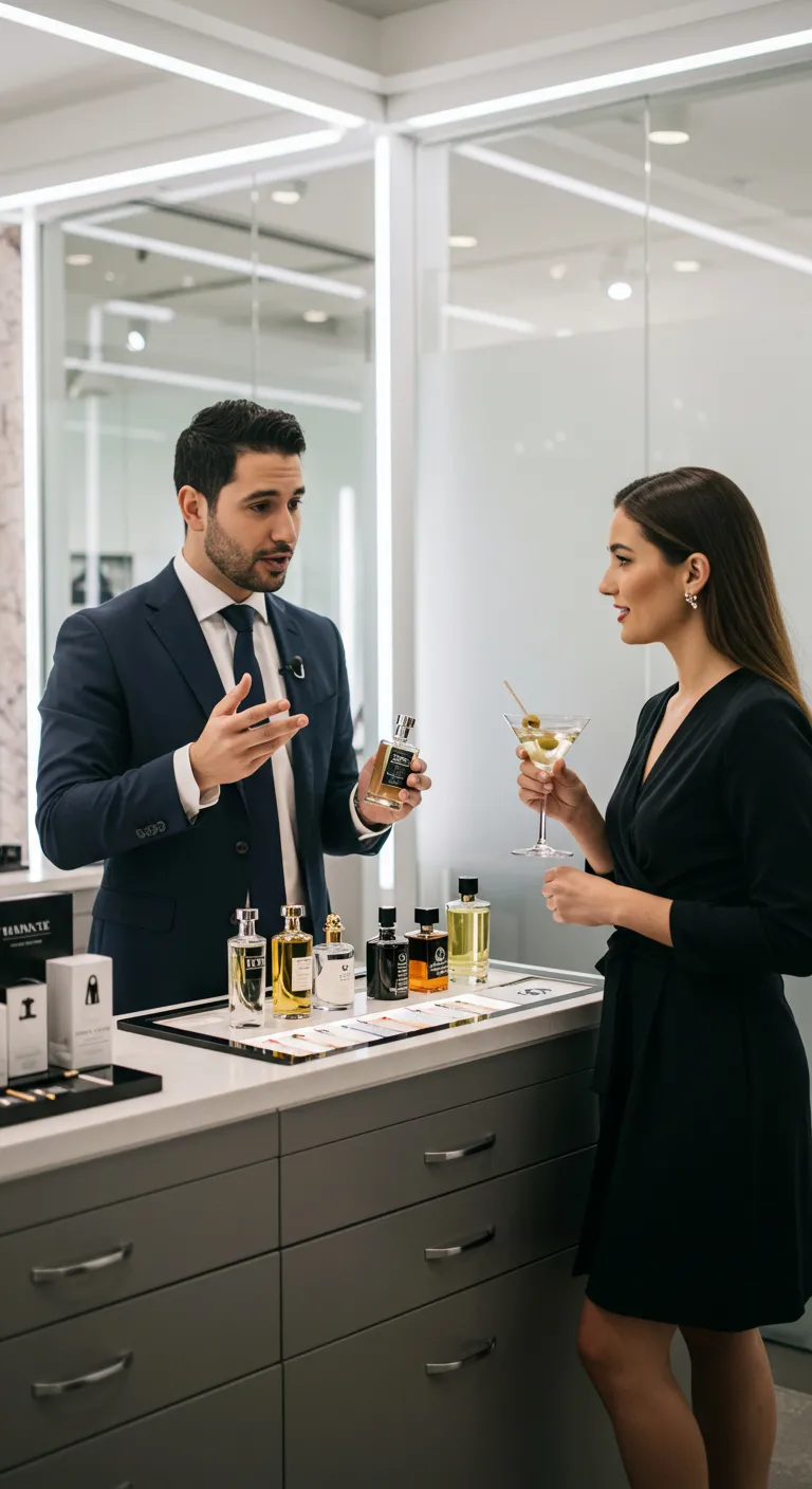 Fragrance tasting setup